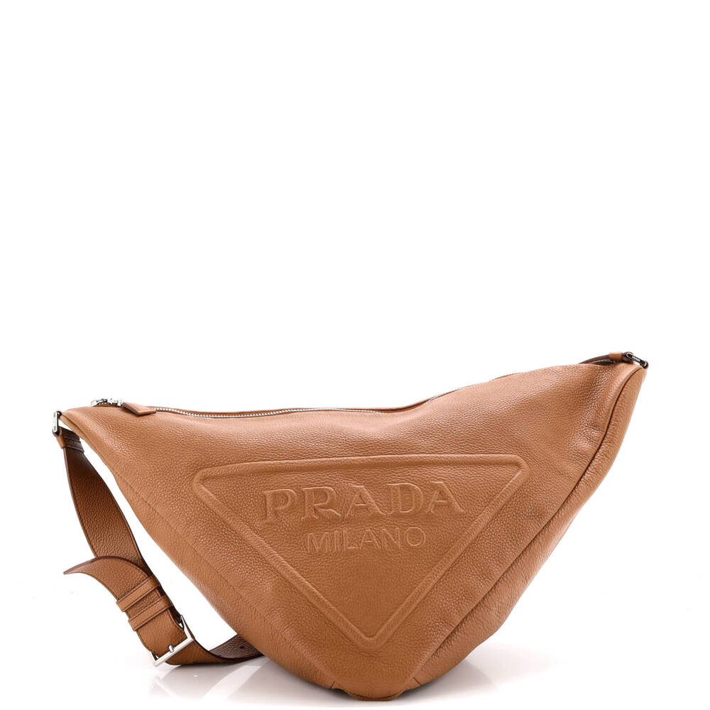 Prada Triangle Logo Zip Messenger #257849P19B